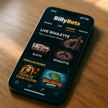 BillyBets - Interface Plateforme Mobile - Casino Belge Responsive